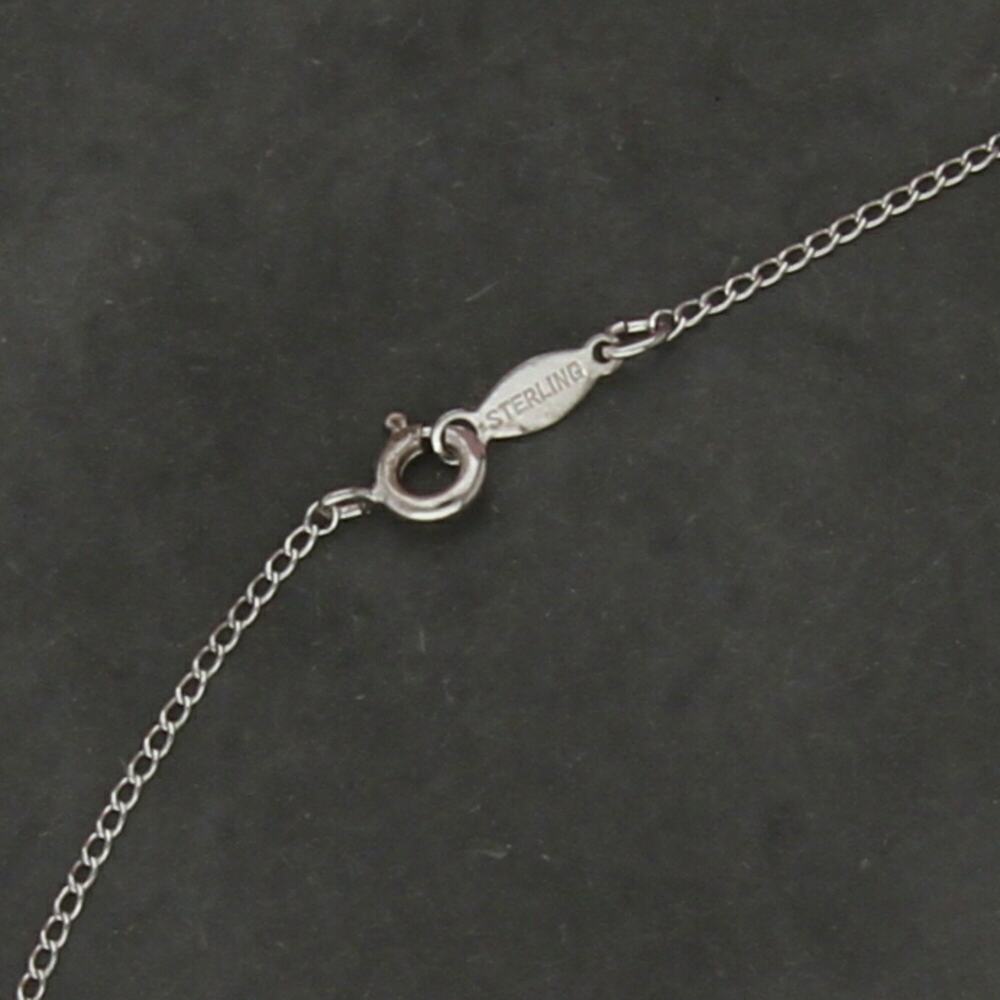 sterling silver vintage spinel cross necklace size 16in - Picture 3 of 3